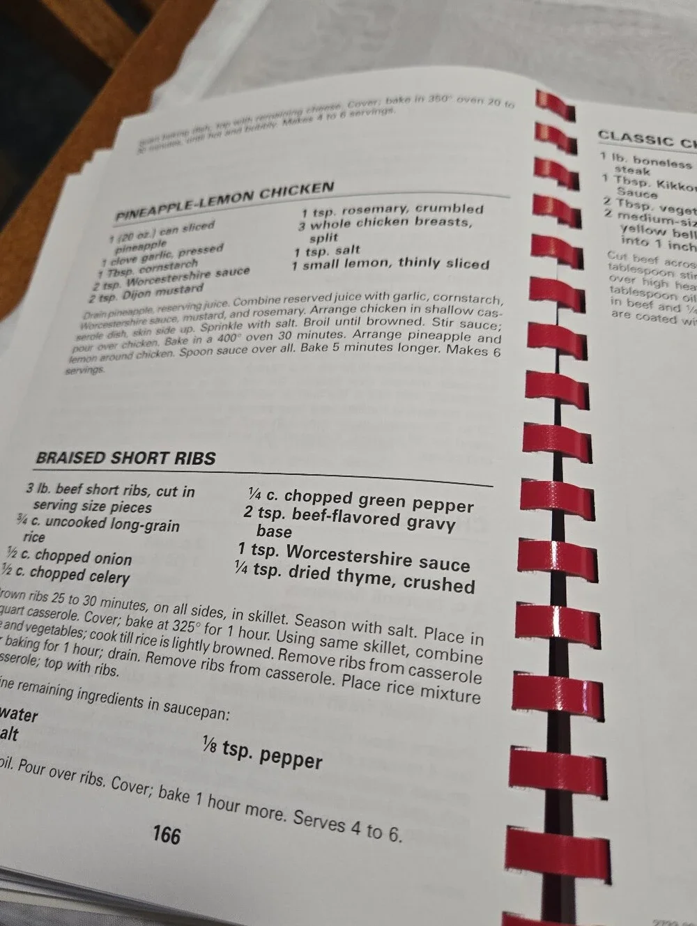 Favorite Recipes Correctional Cuisine Recipe Book - Red